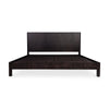 Antalya Modern Fluted Solid Wood Bed In Black - All Sizes