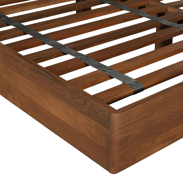 Contemporary Solid Wood Bed With Arch Headboard - All Sizes