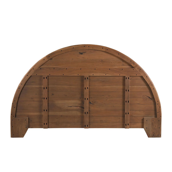 Contemporary Solid Wood Bed With Arch Headboard - All Sizes