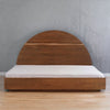 Contemporary Solid Wood Bed With Arch Headboard - All Sizes