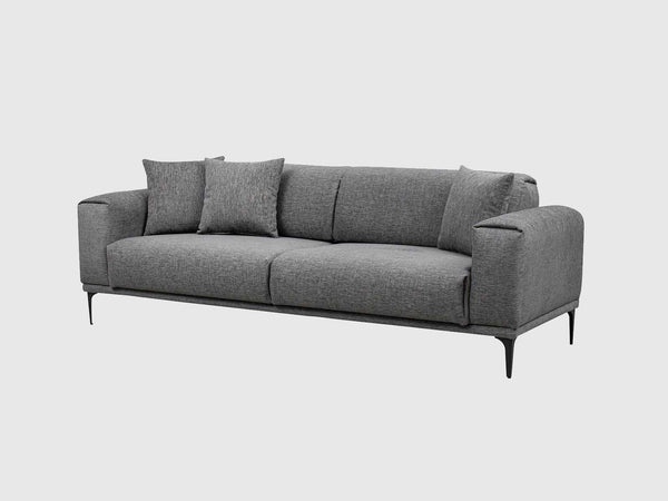 Modern Three Seater Grey Sofa | Living Room & Bedroom