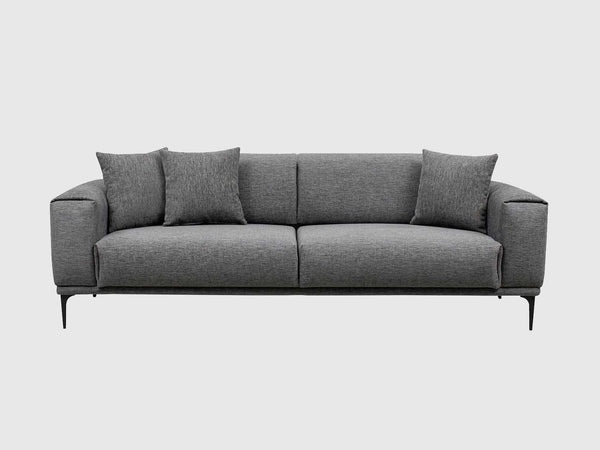 Modern Three Seater Grey Sofa | Living Room & Bedroom