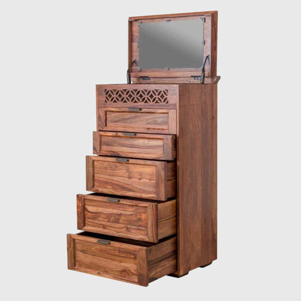 Derby Sheesham Wood Tallboy Sideboard