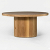 Derry Wooden Round Dining Table - Natural Finish