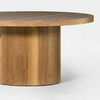 Derry Wooden Round Dining Table - Natural Finish