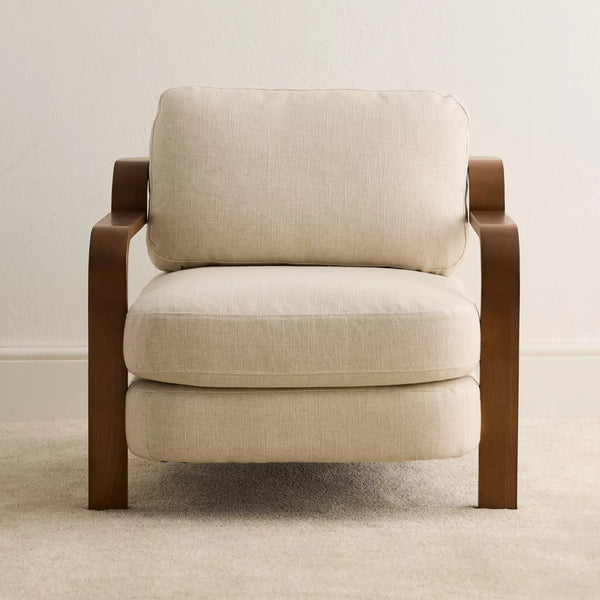 Destin Solid Wood 1 Seater Sofa & Armchair