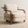 Destin Solid Wood 1 Seater Sofa & Armchair