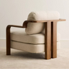 Destin Solid Wood 1 Seater Sofa & Armchair