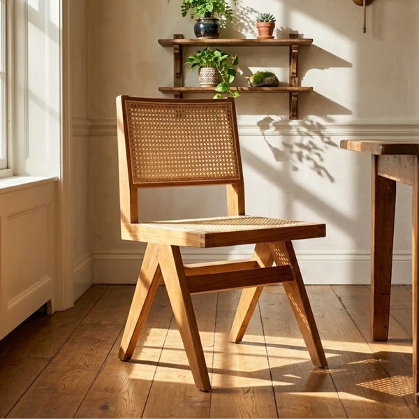 Dianella Rattan Solid Wood Armless Chair