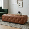 Diego Leather Tufted Ottoman