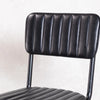 Dijon High Leather & Steel stool with back (Black)