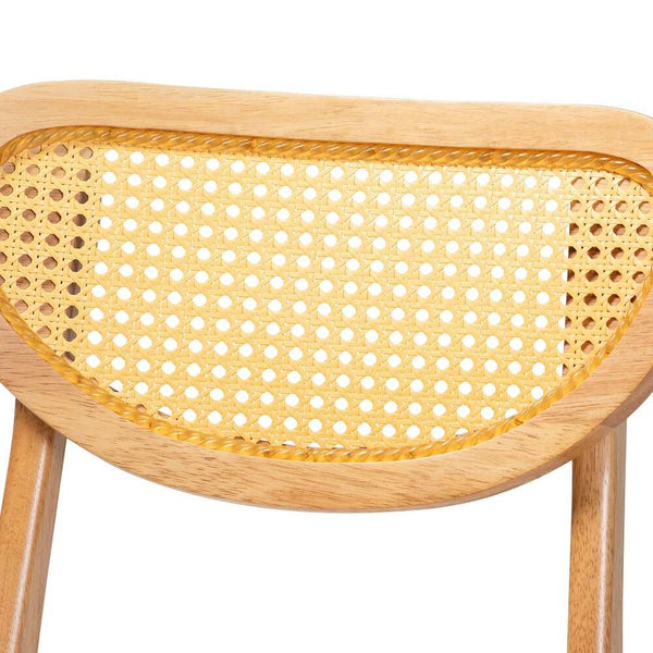 Donato Rattan Mid-Century Solid Wood Natural Finished Dining Table Set- 4 Seater, 6 Seater - All Sizes