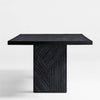 Modern Solid Wood Dining Table in Black Finish
