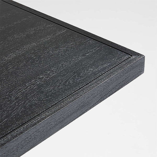 Modern Solid Wood Dining Table in Black Finish