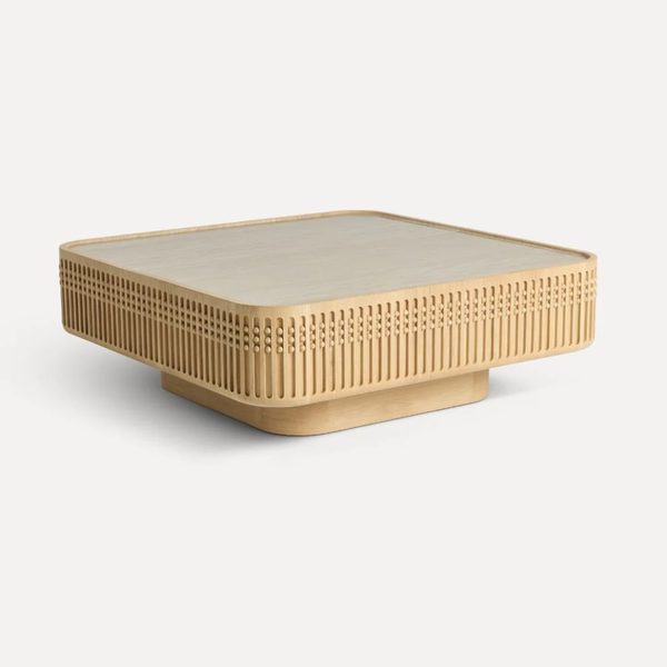 Durazno solid Wood Fluted Coffee Table