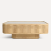 Durazno solid Wood Fluted Coffee Table
