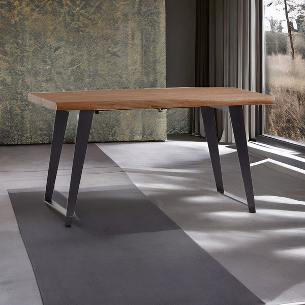 Dutywa Solid Wood Dining Table in Brown Finish