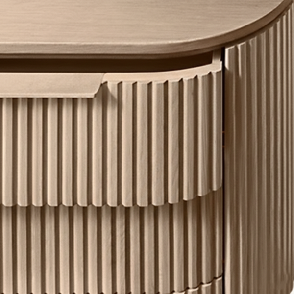 Dynamic Oak Bedside Table With 3 Drawer