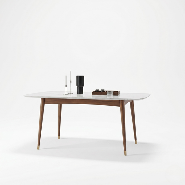 Berlin Teak Wood Solid Wood Dining Table Set Rattan Chairs- 4 Seater, 6 Seater - All Sizes