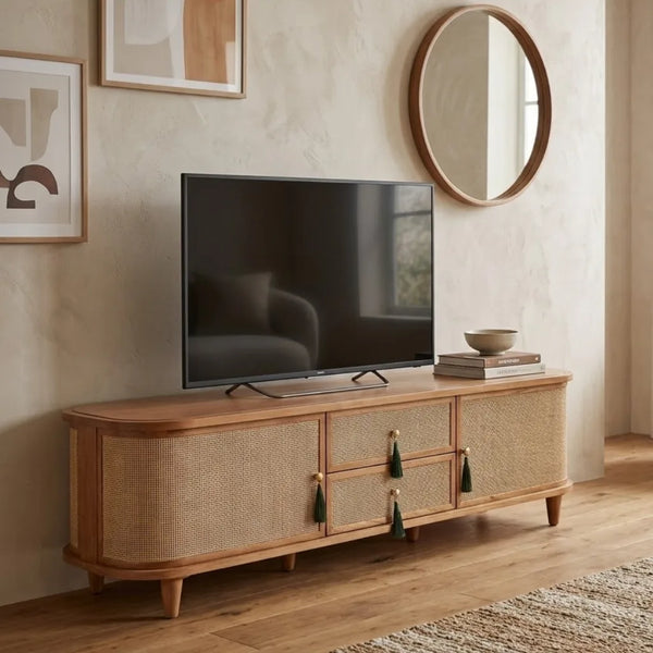 Eindhoven Rattan TV Unit
