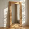 Elbasan Oak Wood Floor Mirror