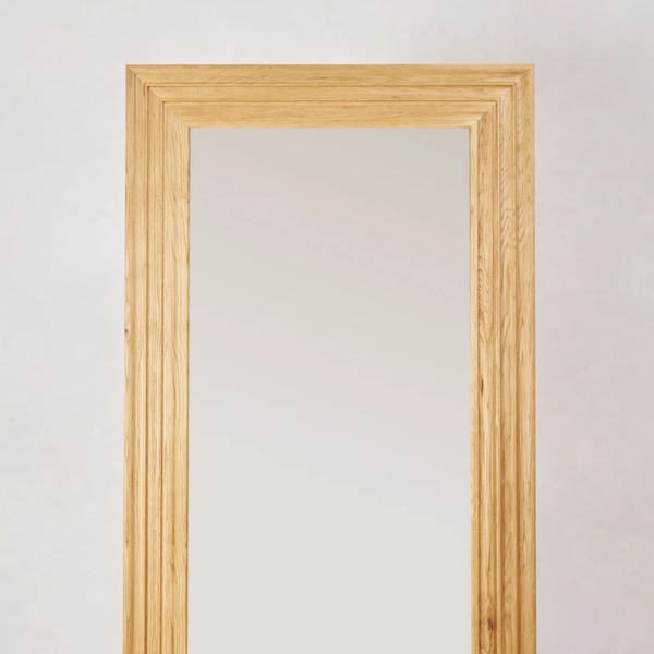 Elbasan Oak Wood Floor Mirror