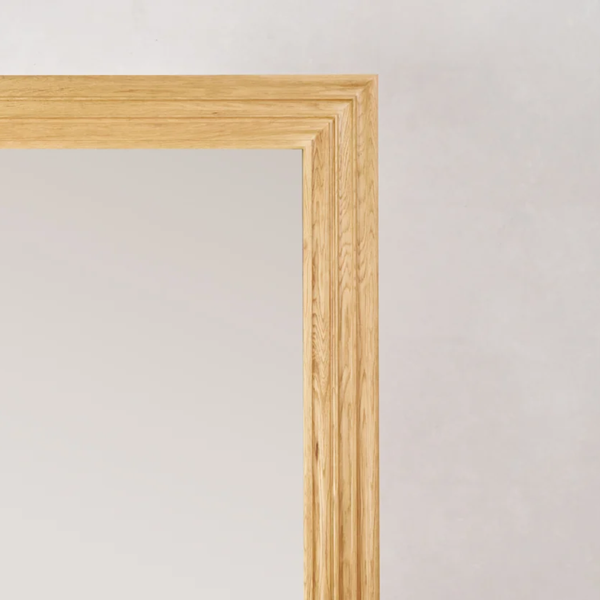 Elbasan Oak Wood Floor Mirror