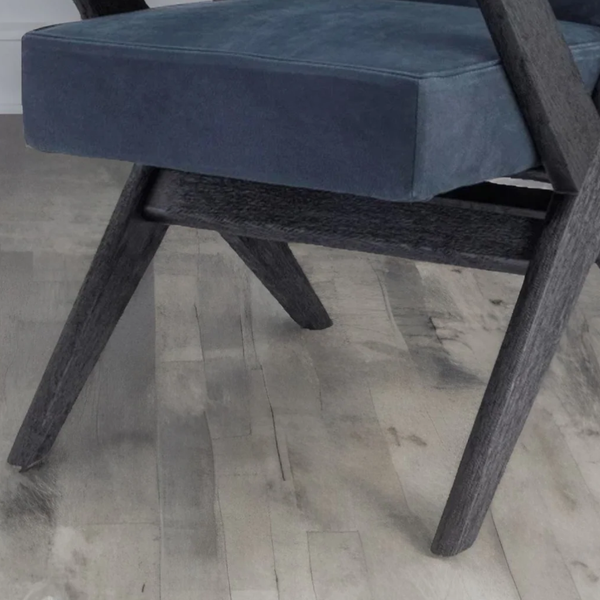 Elderslie Solid Wood Velvet Arm Chair