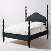 Elgin Acacia Wood Poster Bed With Black Finish