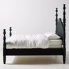 Elgin Acacia Wood Poster Bed With Black Finish