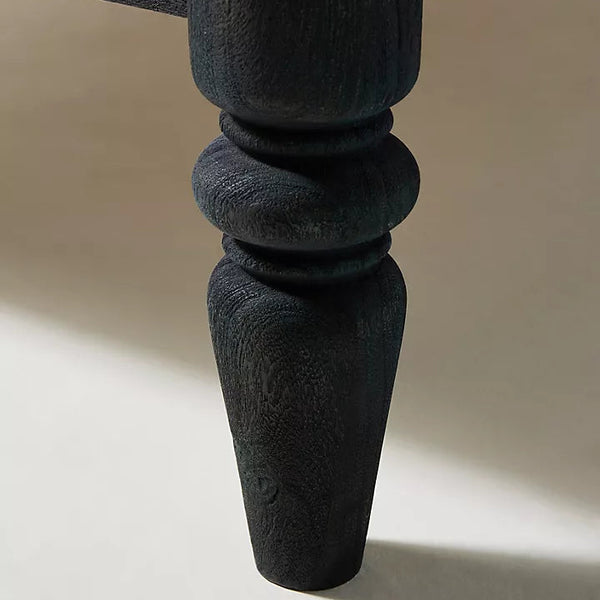 Elgin Acacia Wood Poster Bed With Black Finish