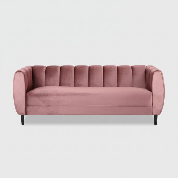Elizabeth Premium Fabric 4 Seater Sofa ( Pink )