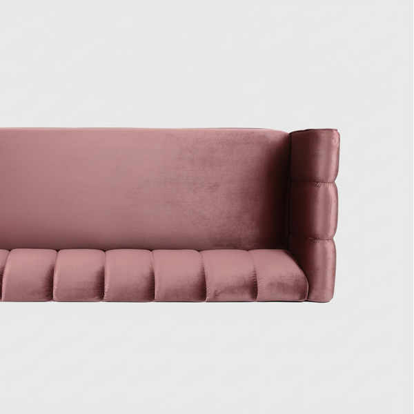 Elizabeth Premium Fabric 4 Seater Sofa ( Pink )
