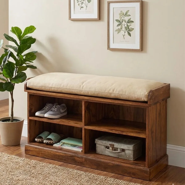 Ella 4 Shelves Shoe Rack with Seating