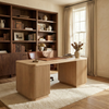 Elona Oak Wood Study Table