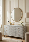 Elysian Canvas Chest Of 9 Drawer And Dresser