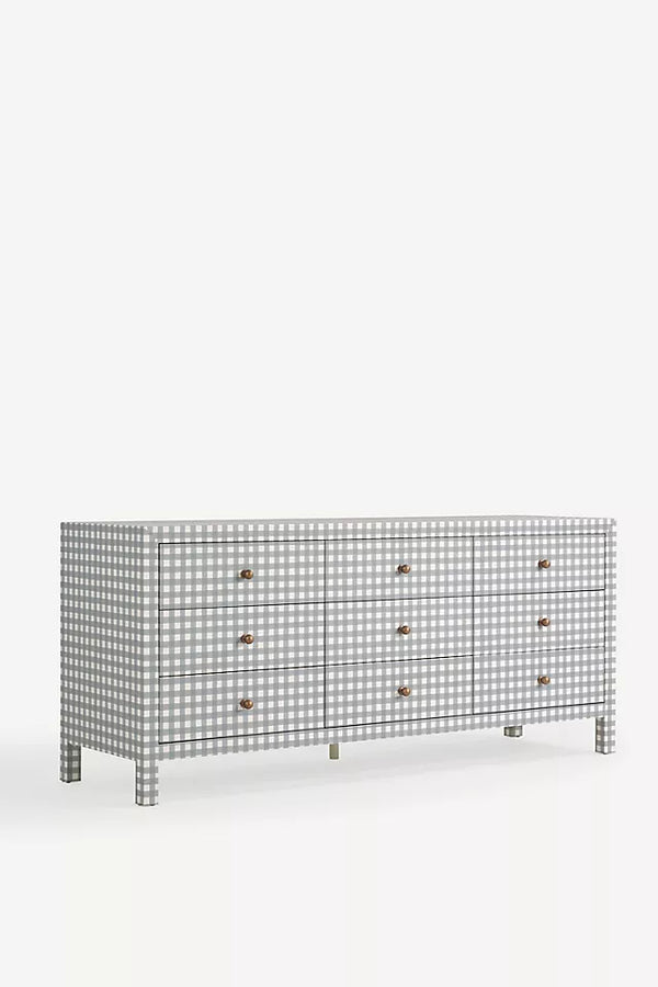 Elysian Canvas Chest Of 9 Drawer And Dresser