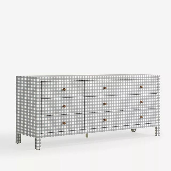 Elysian Canvas Chest Of 9 Drawer And Dresser