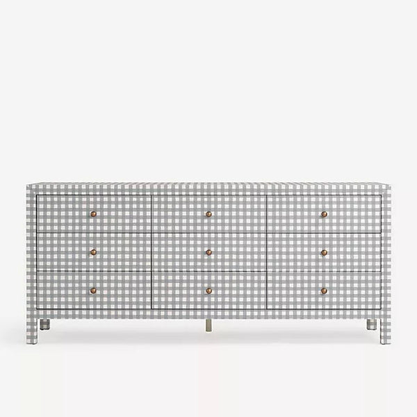 Elysian Canvas Chest Of 9 Drawer And Dresser