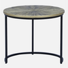 Eriskay Industrial Solid Wood Set of 3 Side Table In Black Finish