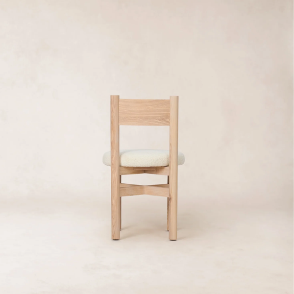 Essen Oak Wood & Boucle Fabric Dining Chair