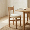 Essen Oak Wood & Boucle Fabric Dining Chair
