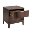 Evora Fluted Bed Side Table With Drawer