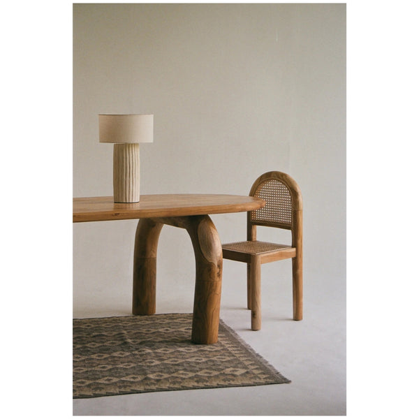 Exclusive Solid Teakwood Curved Dining Table Set - 4 Seater, 6 Seater - All Sizes