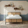 Exquisite Solid Wood Rattan Bed - All Sizes