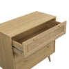 Rattan Modern Chest Of 3- Drawers In Natural Finish