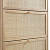 Rattan Shoe Cabinet - Natural Finish 3- Tier
