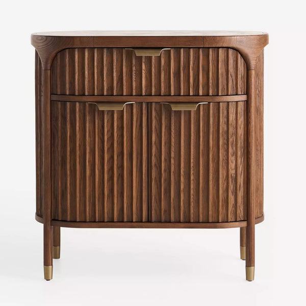 Fairbanks Solid Wood Fluted Cabinet