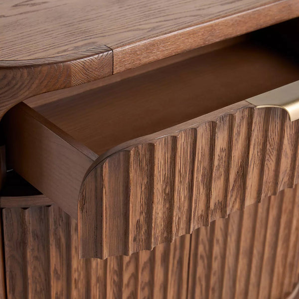 Fairbanks Solid Wood Fluted Cabinet