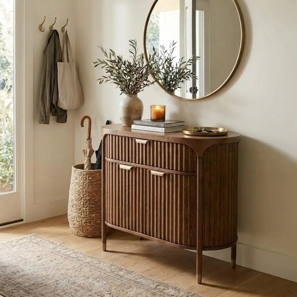 Fairbanks Solid Wood Fluted Cabinet
